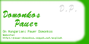 domonkos pauer business card